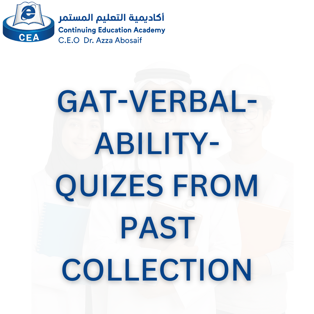 GAT-VERBAL-ABILITY-QUIZES FROM PAST COLLECTION